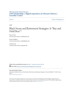 Black Swans and Retirement Strategies: Is &ldquo;Buy and Hold Best&rdquo;?
