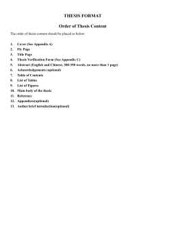 THESIS FORMAT