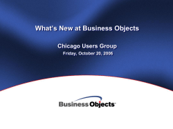 Introducing crystalreports.com - Chicago SAP Business Objects