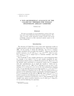 A NON-ARCHIMEDEAN ANALOGUE OF THE CALABI