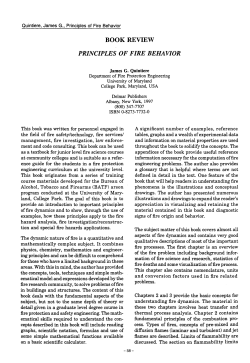 PRINCIPLES OF FIRE BEHAVIOR detail given in a graduate