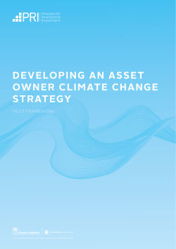 developing an asset owner climate change strategy