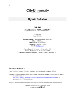 Syllabus MB 545