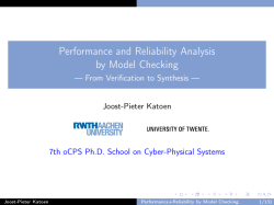 Performance and Reliability Analysis by Model Checking