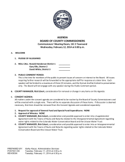 agenda board of county commissioners