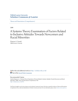 A Systems Theory Examination of Factors Related to Inclusive
