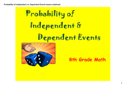 Probability of Independent vs. Dependent Events