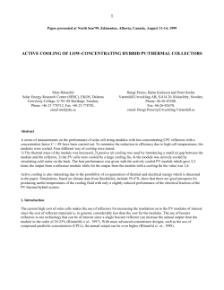 Active cooling of low-concentrating hybrid PV/Thermal