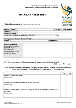 Bath Lift Risk Assessment Form