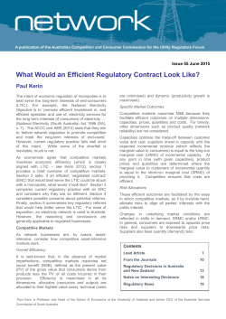 Revenue Proposals by ACT and NSW Electricity Distribution