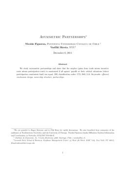 Asymmetric Partnerships