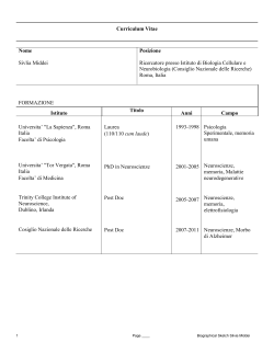 other key personnel - Consiglio Nazionale delle Ricerche