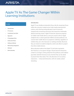 Apple TV As The Game Changer Within Learning