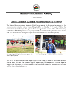 National Communications Authority NCA ORGANISES FUN GAMES
