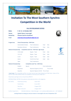 Invitation To The Most Southern Synchro Competition in the