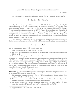 Compatible Systems of l-adic Representations of Dimension Two M
