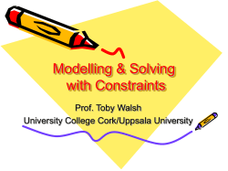 Non-Binary Constraint Satisfaction
