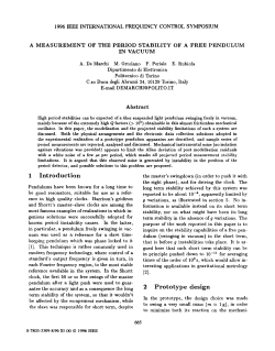 a measurement of the period stability of a free