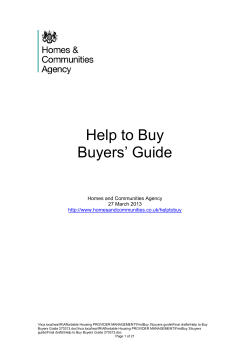 Help to Buy buyers` guide