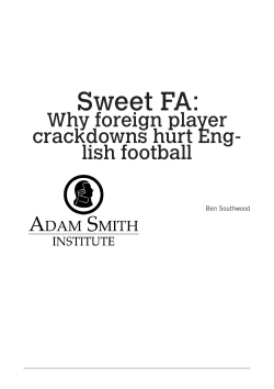 Sweet FA - Adam Smith Institute