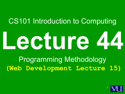 CS101: Intro to Computing