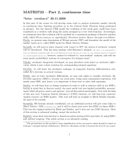 MATH3733 – Part 2, continuous time