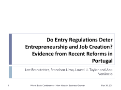 Do Entry Regulations Deter Entrepreneurship and Job Creation