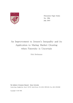 An Improvement to Jensen`s Inequality and its Application to Mating