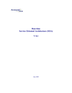 Run-time SOA - The XML Cover Pages