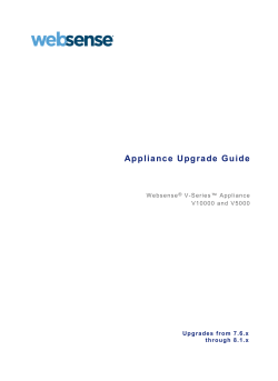 Websense V-Series Appliance Upgrade Guide