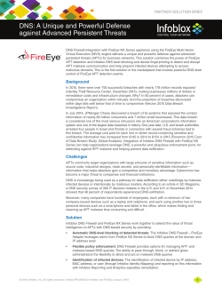 Partner Solution Bried - Infoblox and FireEye