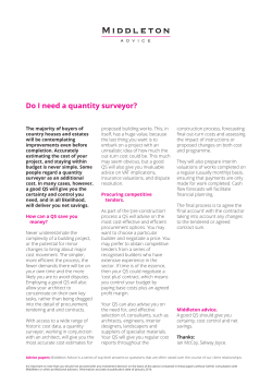 Do I need a quantity surveyor?