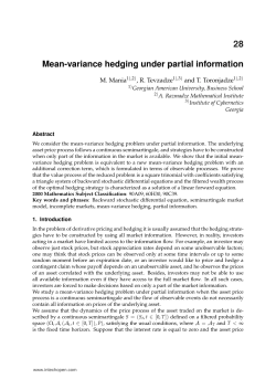 Mean-variance hedging under partial information