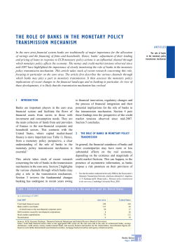 The Role of Banks in the Monetary Policy