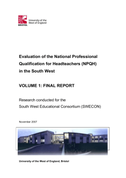 NPQH - UWE Research Repository