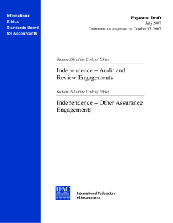 Independence &minus; Audit and Review Engagements