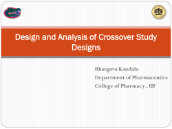Design and Analysis of Pharmacodynamic Crossover Studies
