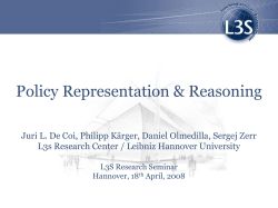 Reactive Policies - L3S Research Center