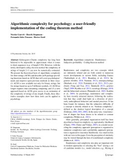 Algorithmic complexity for psychology