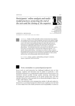 Participants` online analysis and multi- modal