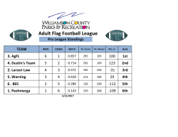 Adult Flag Football League