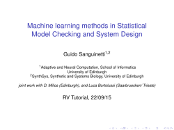 Machine learning methods in Statistical Model Checking and