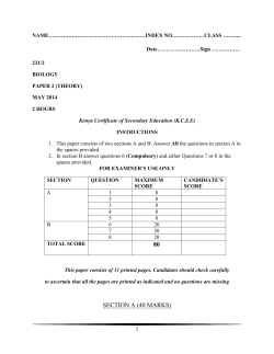 Biology Paper 1 question paper