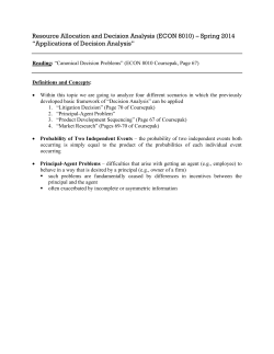 Applications of Decision Analysis