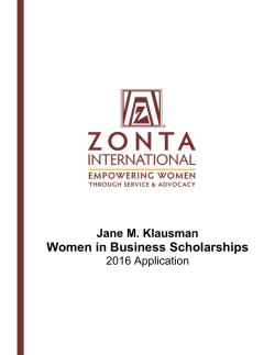 Jane M. Klausman Women in Business