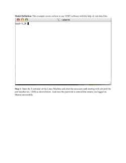 This example covers on how to use VISIT software with the help of