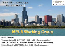 MPLS - IETF