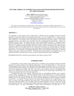 dynamic models in support of kalman filter based registration