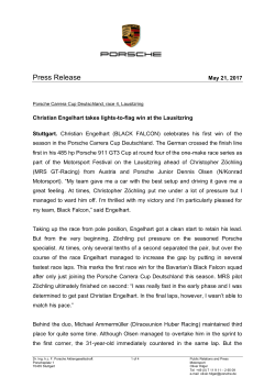 Press Release - Porsche Newsroom
