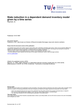 State reduction in a dependent demand inventory model given by a
